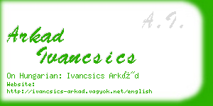 arkad ivancsics business card